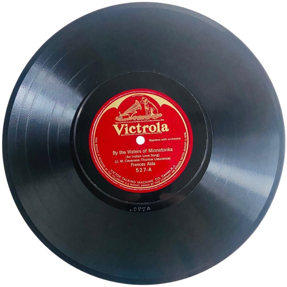 Frances Alda By The Waters Of Minnetonka 10 Inch Shellac 78 RPM Victrola 527 VTG
